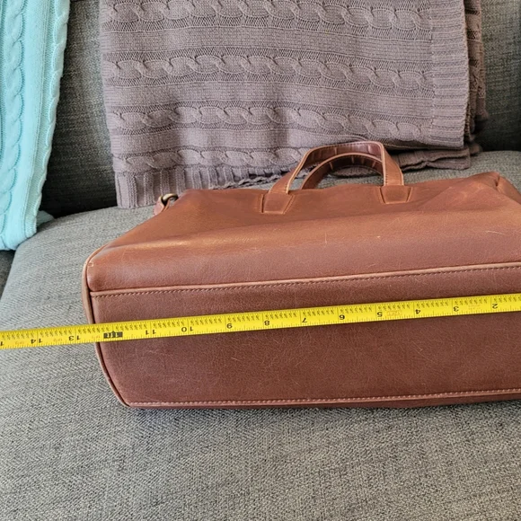 Matt & Nat Vegan Leather Brown Mitsuko Bowling Satchel and Crossbody Bag - Picture 5 of 16